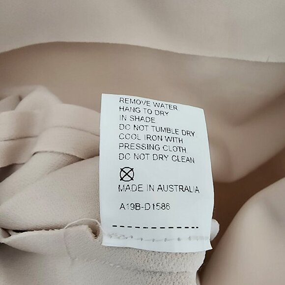 Bec + Bridge Size 8 Dominique Asym Dress Vanilla Bean Midi Slit NWT Excellent - Picture 6 of 8